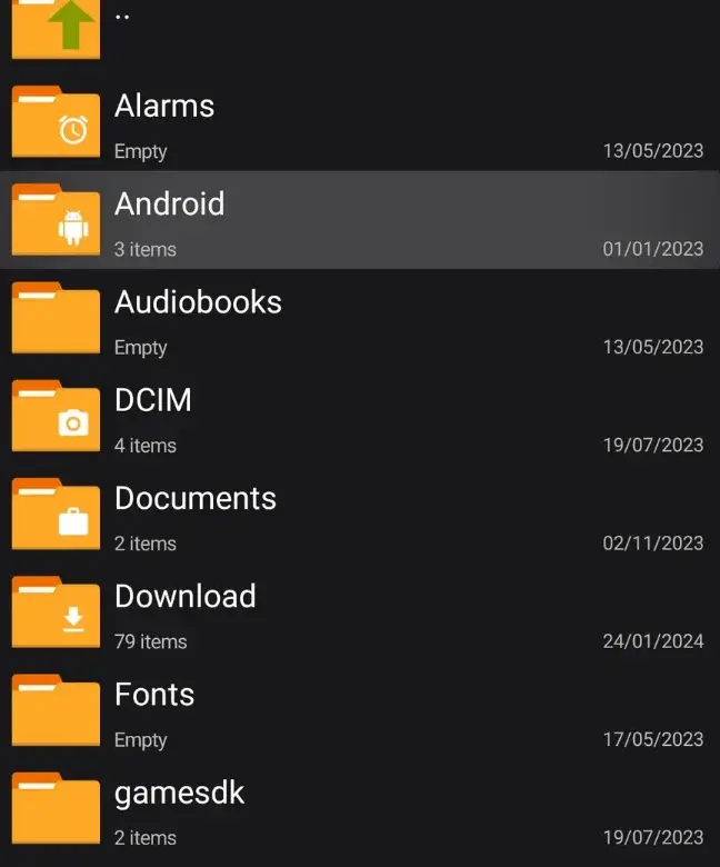 Android folder