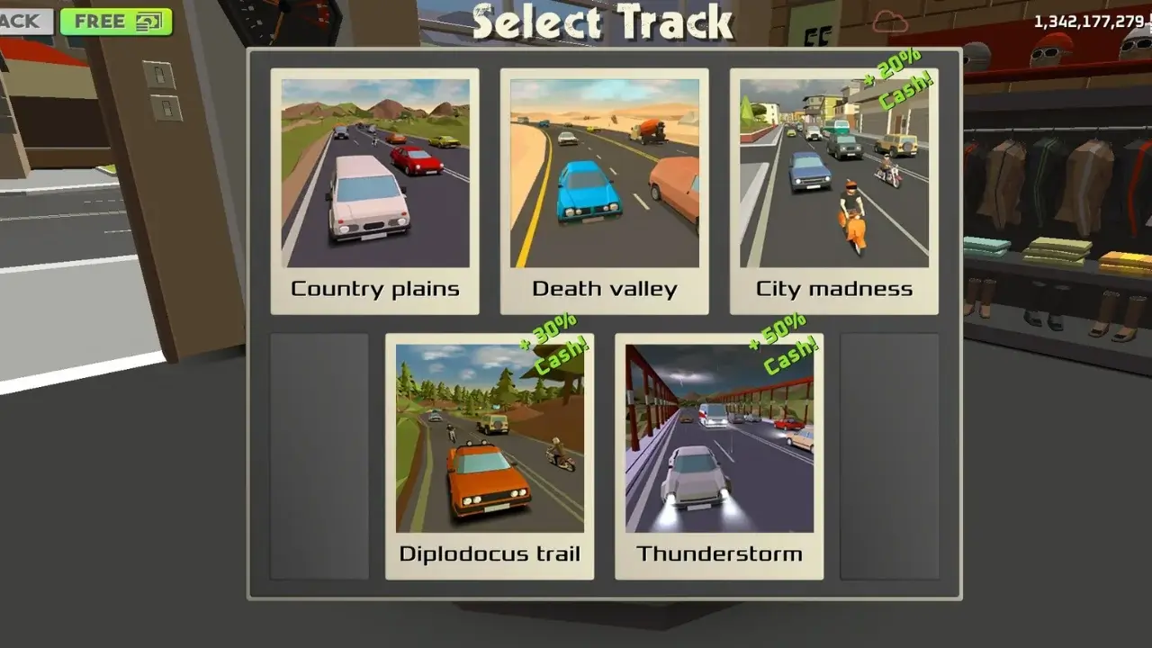 Choose Your Track To Ride The Bike 